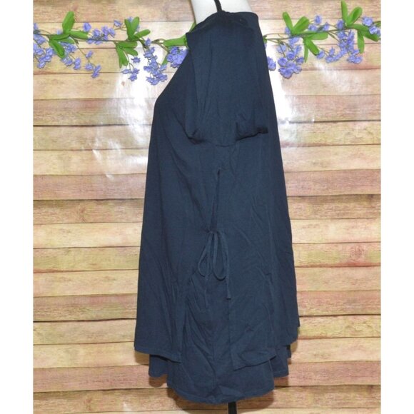 Pure Jill Ladies Navy Blue Layered Side Tie Tunic Pullover Top Size XL 3/4 Sleev - Picture 4 of 10